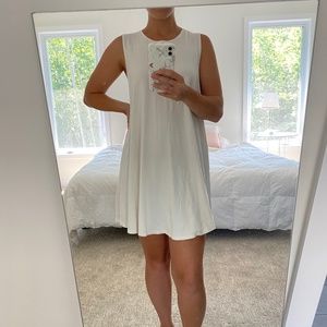 Brandy Melville white cotton dress (One size)